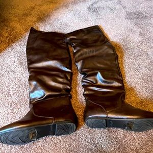 Tall brown boots worn twice